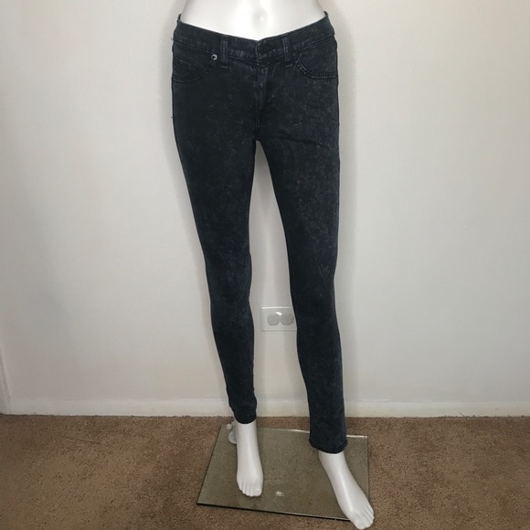 Rag & Bone Navy Blue Tie Dye Jeans Leggings 25 - Picture 2 of 8